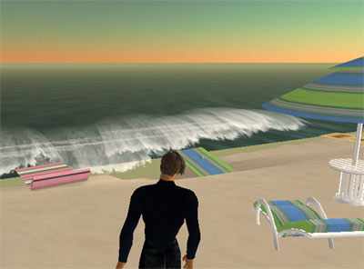La playa en Second Life